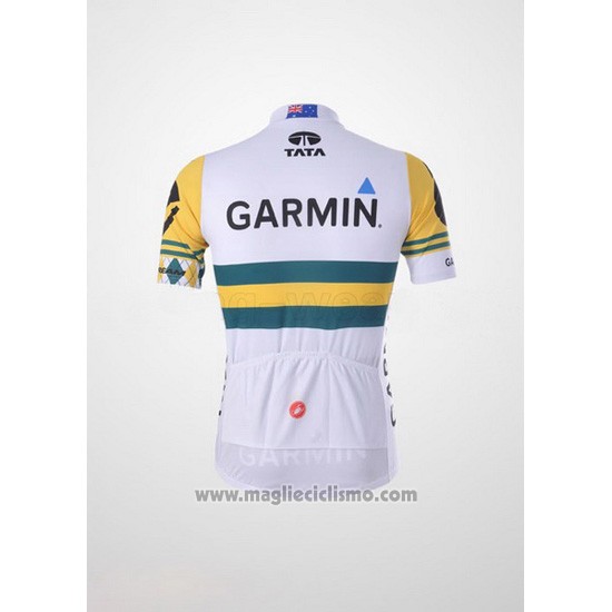 2011 Abbigliamento Ciclismo Garmin Campione Australia Manica Corta e Salopette